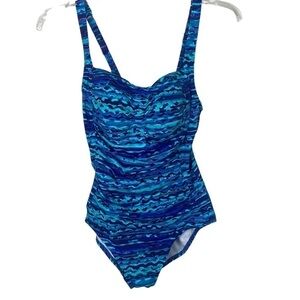 NEW Seekers women’s one piece bathing suit size 6 blue and purple